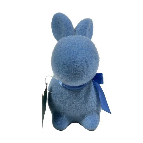Way To Celebrate Easter Flocked Blue Bunny 9" Lightweight Decor - Picture 12 of 13